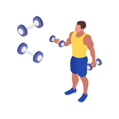 Fitness Isometric Icon