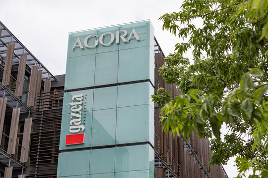 Warsaw, Poland - July 10, 2021: View on Agora and Gazeta Wyborcza headquarters at Czerska street