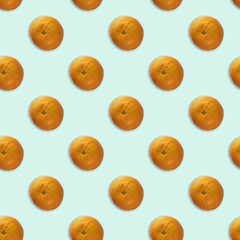 orange on a blue background seamless pattern