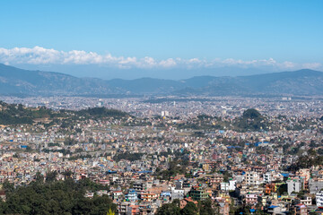Fototapeta na wymiar View of city of Kathmandu in Nepal
