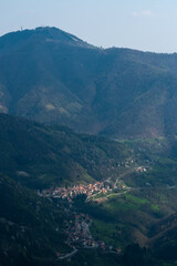 Villages of Cabbio and Muggio in Ticino, Switzerland from a distance