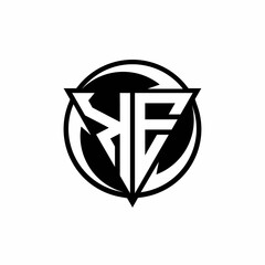 KE logo monogram design template
