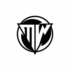 MW logo monogram design template