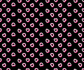 Heart pattern seamless. Love background. Vector.
