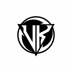 UK logo monogram design template