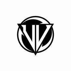 UV logo monogram design template