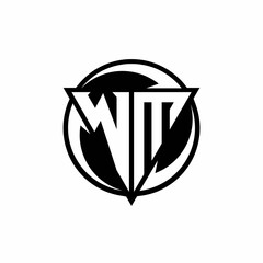 WM logo monogram design template