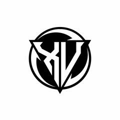 XU logo monogram design template