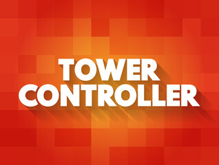 Tower controller text quote, concept background
