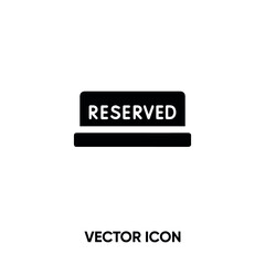 Reserved vector icon. Modern, simple flat vector illustration for website or mobile app.Reservation symbol, logo illustration. Pixel perfect vector graphics	
