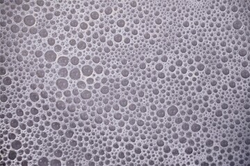 Clear bubbles top view with space for text.  Abstract water background, macro, circular floating surface backdrop.