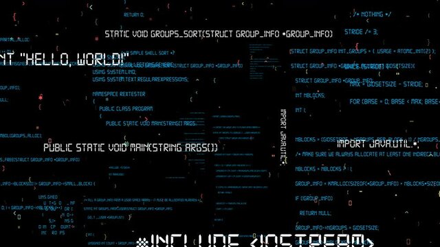 Visionary programming and coding of future software . 3D rendering computer graphic .