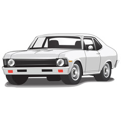 Obraz na płótnie Canvas 1970's Style Vintage Classic Muscle Car