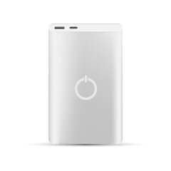 Vector illustration realistic powerbank.Vector illustration isolated on white background.