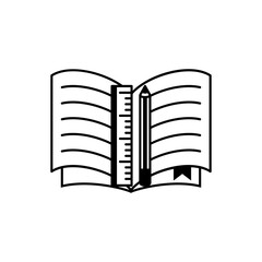 Book Education Icon Design Graphic Template Isolated