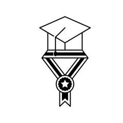Graduation Icon Design Graphic Template Isolated