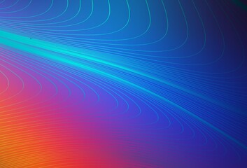 Light Blue, Red vector backdrop with bent lines.