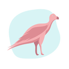 Cartoon funny dinosaur. Vector illustration. Avimimus.