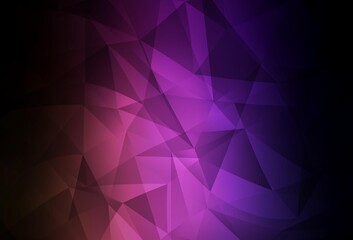 Obraz premium Dark Purple, Pink vector triangle mosaic template.