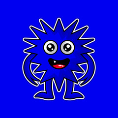 cute doodle monster design mascot kawaii