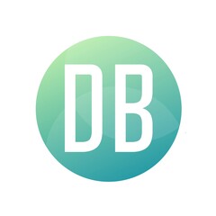DB Letter Logo Design With Simple style