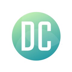 DC Letter Logo Design With Simple style