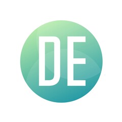DE Letter Logo Design With Simple style