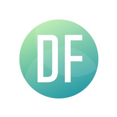 DF Letter Logo Design With Simple style