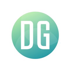 DG Letter Logo Design With Simple style