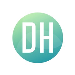 DH Letter Logo Design With Simple style