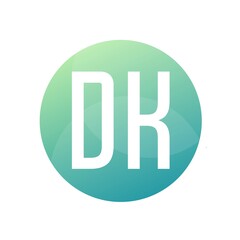DK Letter Logo Design With Simple style