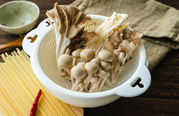 和風きのこパスタの材料