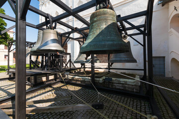 big church bells on the street
