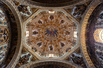 Detail of the dome of the Santo Domingo de Guzman Church, in the city of Oaxaca de Juarez, Mexico. © Tiago Fernandez