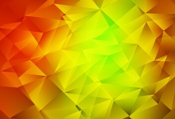 Dark Red, Yellow vector background with polygonal style.