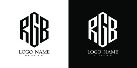 monogram logo with RGB font theme