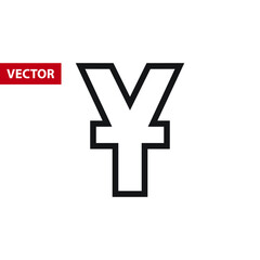 Obraz premium yen currency symbol minimal sign