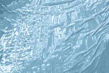 blue crinkle foil with visible details. background