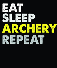 Eat Sleep archery repeat vector t-shirt design. vintage t-shirt design file.
