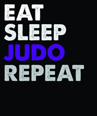 Eat Sleep judo repeat vector t-shirt design. vintage t-shirt design file.