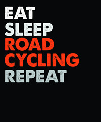 Eat Sleep road cycling vector t-shirt design. vintage t-shirt design file.