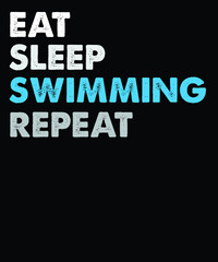 Eat Sleep swimming repeat vector t-shirt design. vintage t-shirt design file.