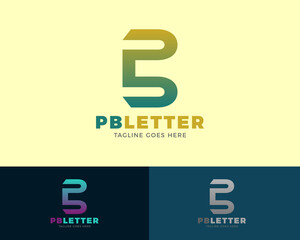 Initial Letter PB Logo Template Design