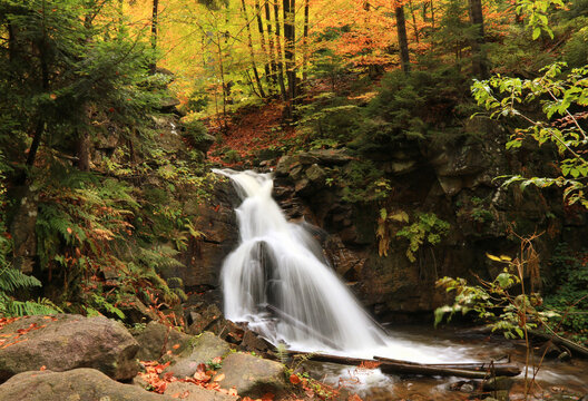 Cascades of Rodło on the Biała Wiselka river 