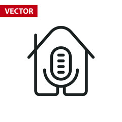 podcast icon microphone minimal symbol logo
