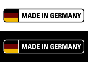 Made in Germany Button with Flag