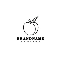 apple fruit logo icon design vector illustration