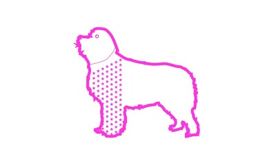 dog line art.vector illustration