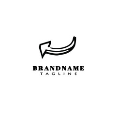 arrow logo template icon vector illustration