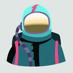 Vector illustration of astronaut in space, for t-shirt prints, posters and other uses.
